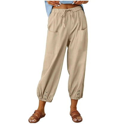 🔥Big Sale 50% OFF🔥Women's Capri Pants Wide Leg Drawstring👖