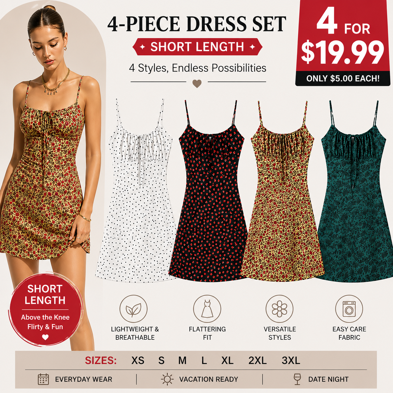 Elegant Floral Print Slip Dress for Women