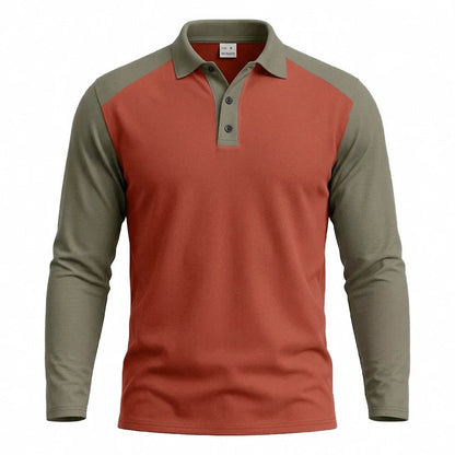 🍁New Fall Collection-Men's Casual Color-Block Long Sleeve Shirt