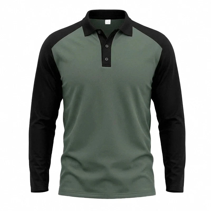 🍁New Fall Collection-Men's Casual Color-Block Long Sleeve Shirt