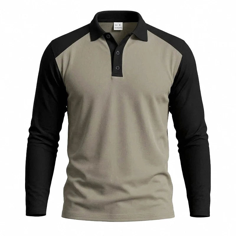 🍁New Fall Collection-Men's Casual Color-Block Long Sleeve Shirt