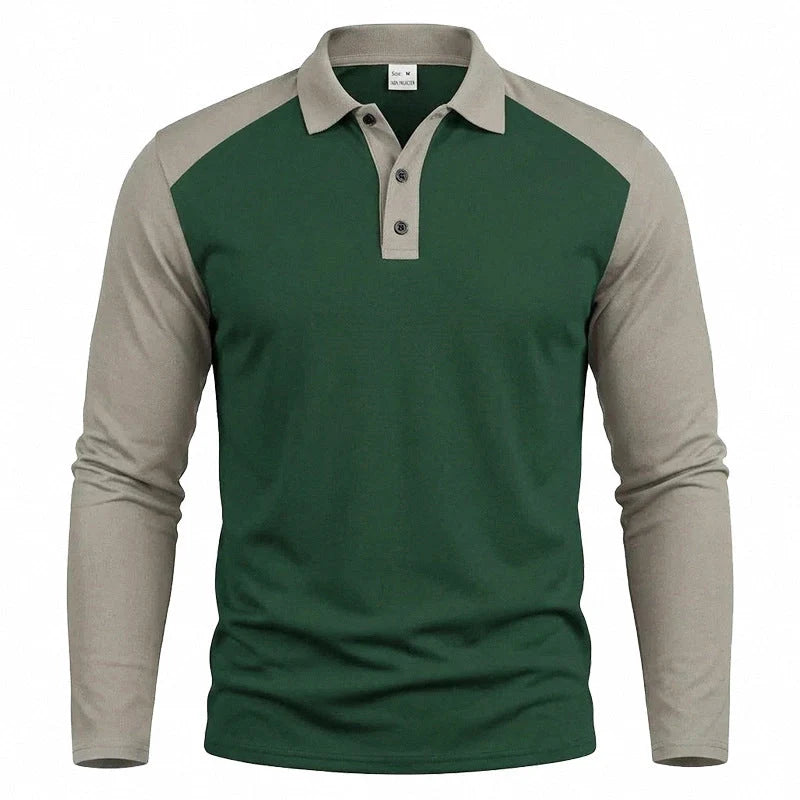 🍁New Fall Collection-Men's Casual Color-Block Long Sleeve Shirt